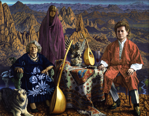 Bildnis Margarethe und Peter Infeld - Benedetto Fellin, Öl auf Hartfaserplatte, 70 x 90 cm