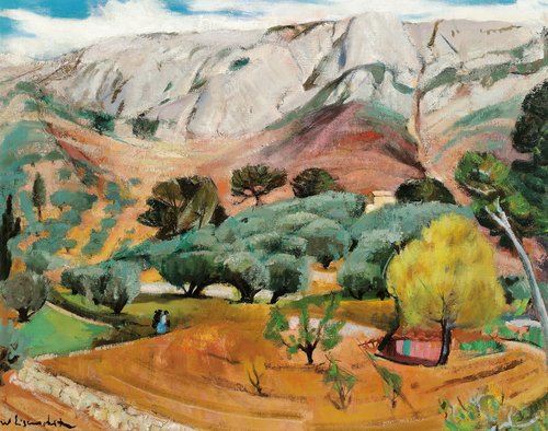 Landschaft in der Provence - um 1926-28, Öl auf Leinwand 65x81