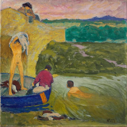 The Bathers - Koloman Moser (Vienna 1868 - 1918 Vienna) 
Oil on canvas, 76 x 76 cm, monogr. re. u. KM, 1912 – 13 
