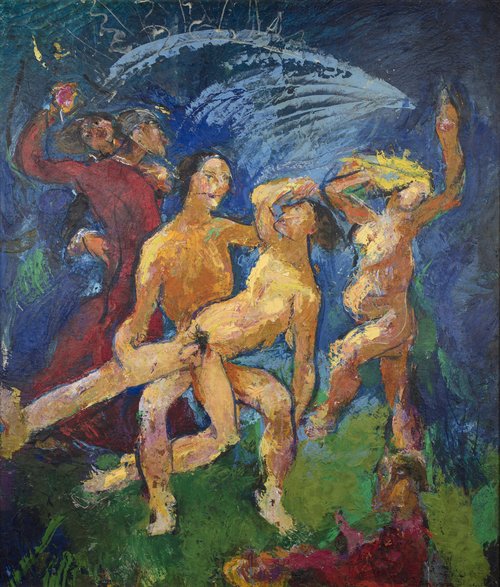 Männerpieta  - Anton Kolig (Neutitschein 1886-1950 Nötsch) 
Öl auf Hartfaserplatte, 1946, 90 x 75 cm 

